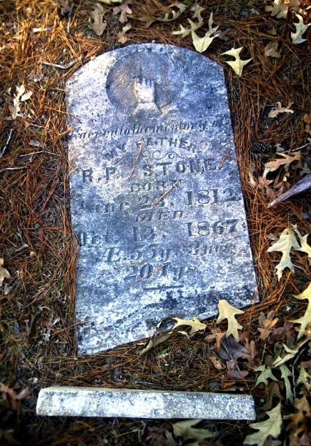 R. P. Stone, b. Jun. 23, 1812 d. Oct. 13, 1867