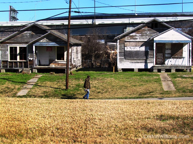 Abandond homes facing grave yard